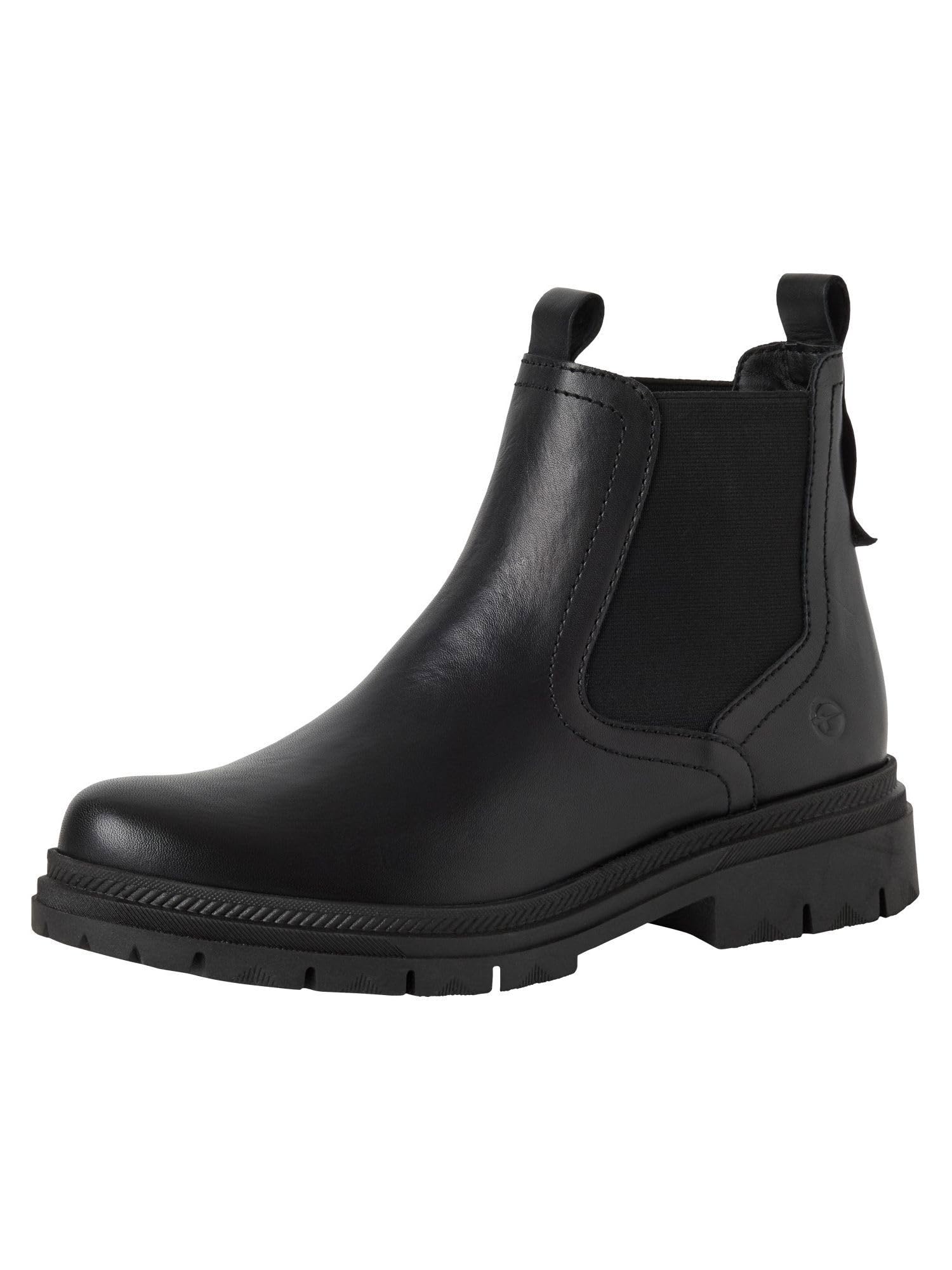 Tamaris Women's Leather Boots, Black (Black Leather), 39 EU
