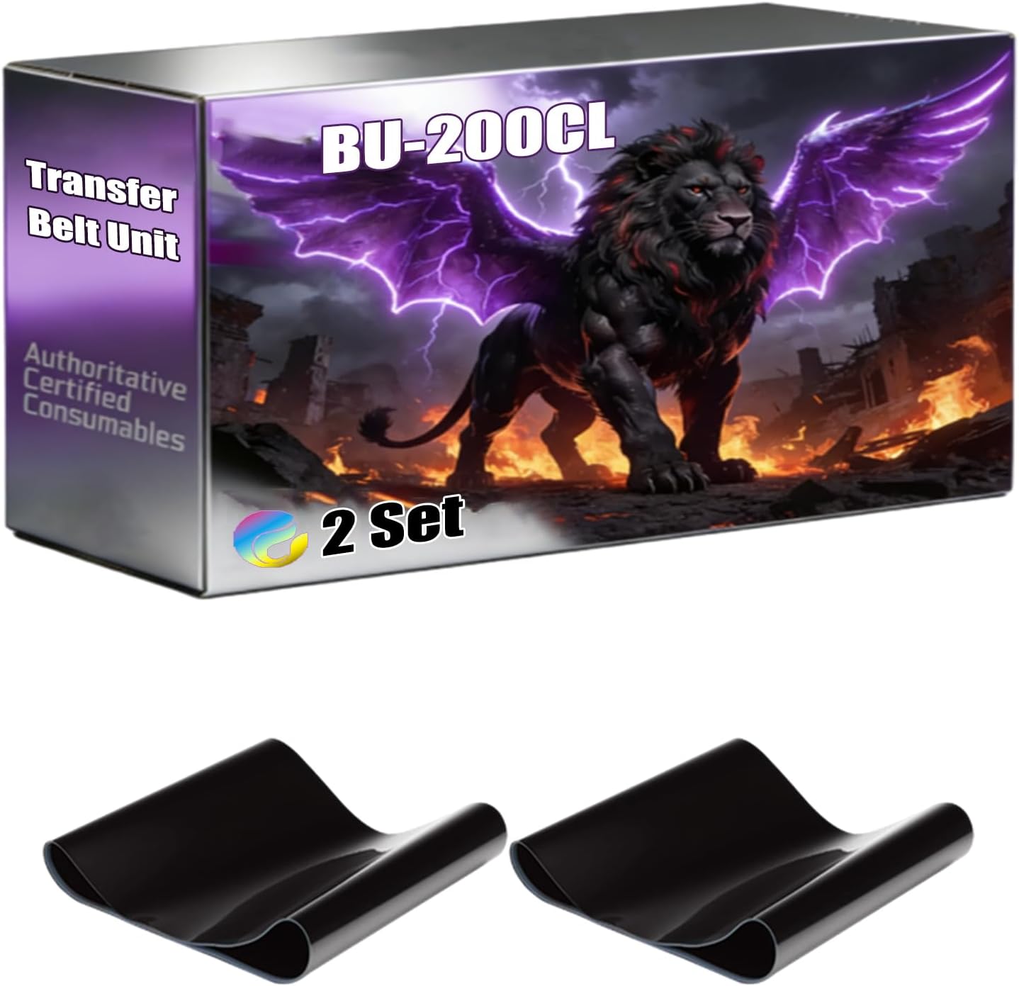 BU-200CL Transfer Belt Unit Compatible for Brother MFC-9125CN MFC-9320CW MFC-9010CN MFC-9120CN Printers, with Chip, High Yield 200000 Pages, Vivid Colors (2 Set)