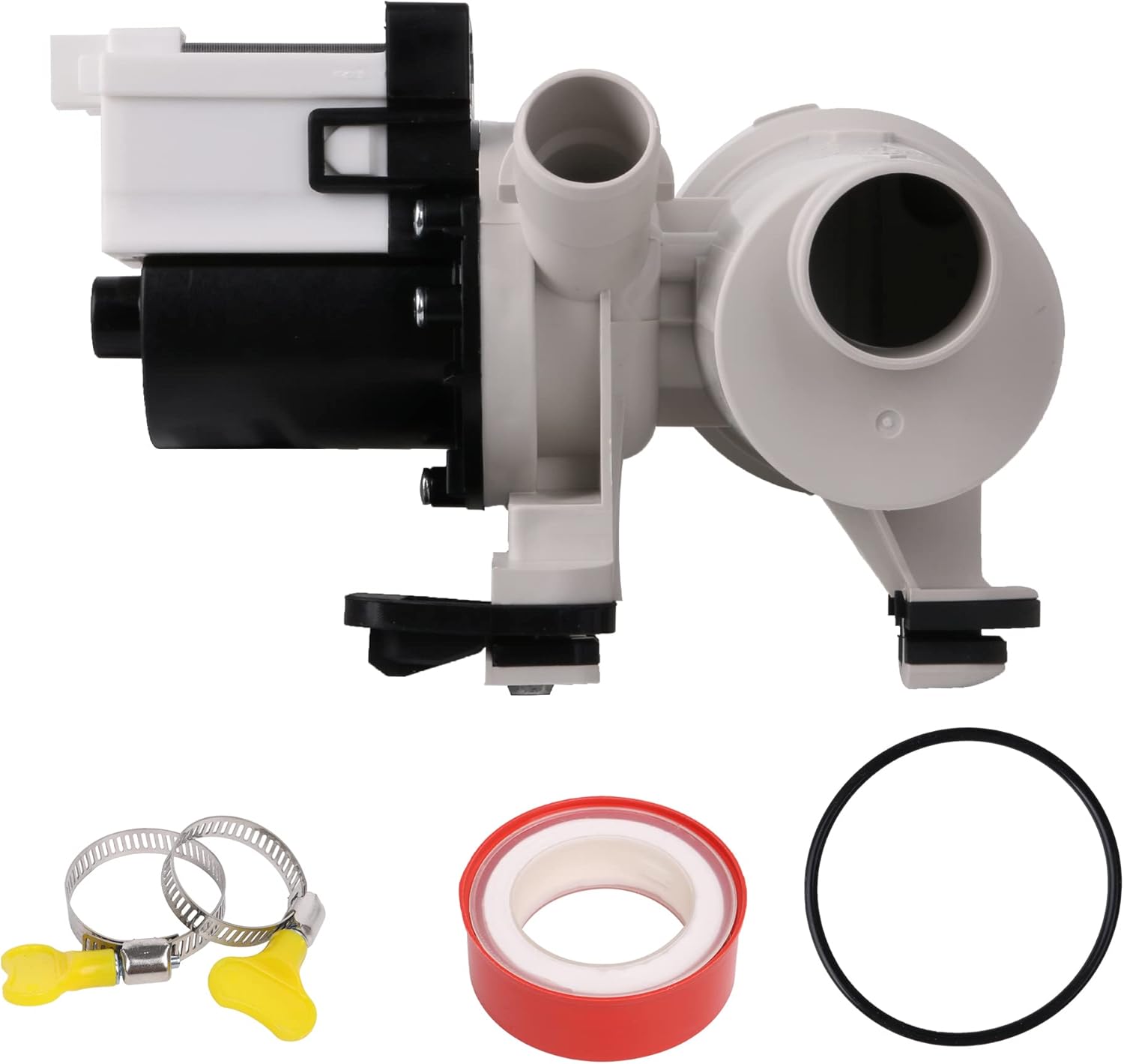 RDEXP Plastic and Metal W10135045 Washer Water Drain Pump Motor W10130913 W10190648 W10201457 for Washing Machine Replacement