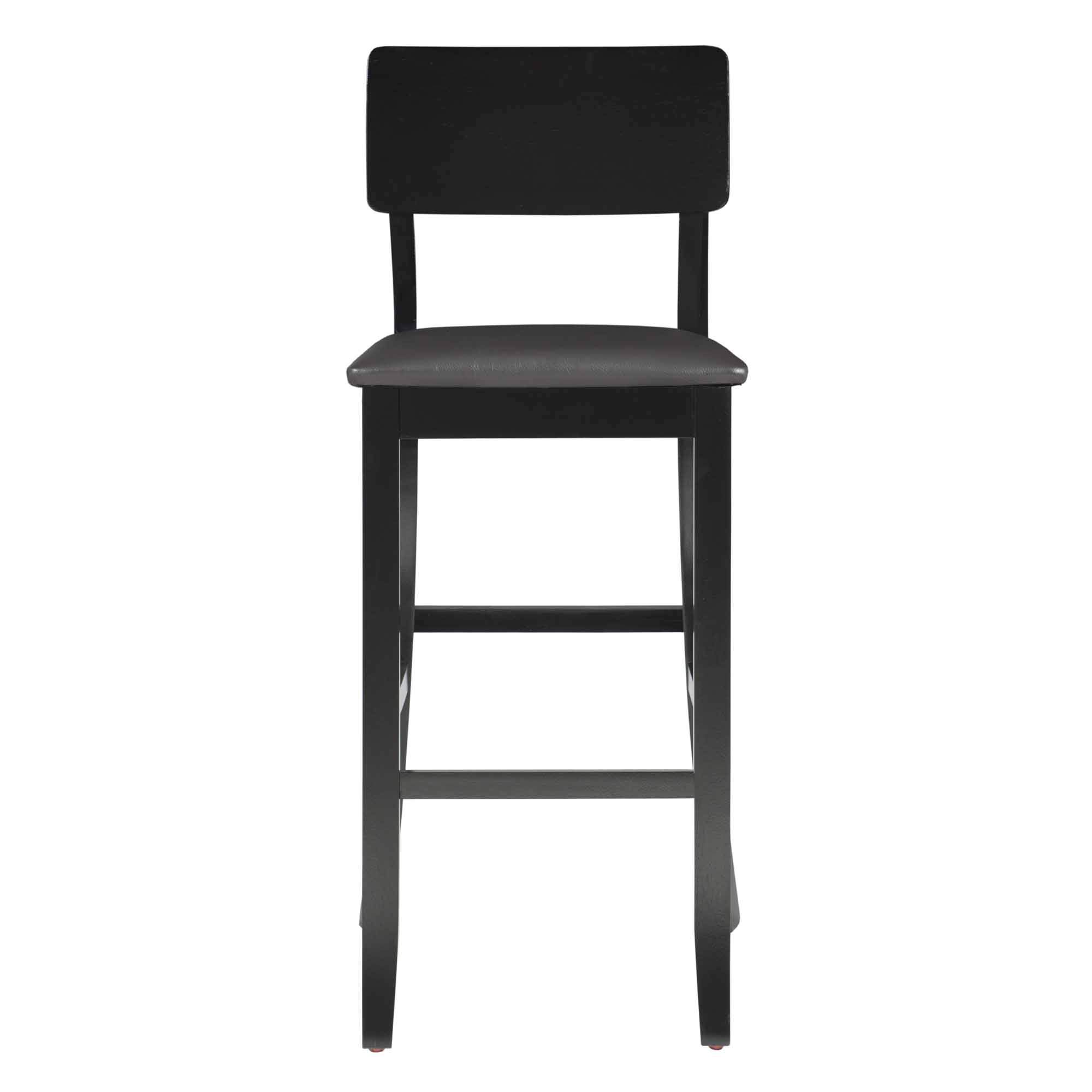 Linon Home Dcor FBA_ Torino Collection Contemporary Bar Stool, 17"W x 20"D x 43"H, Black