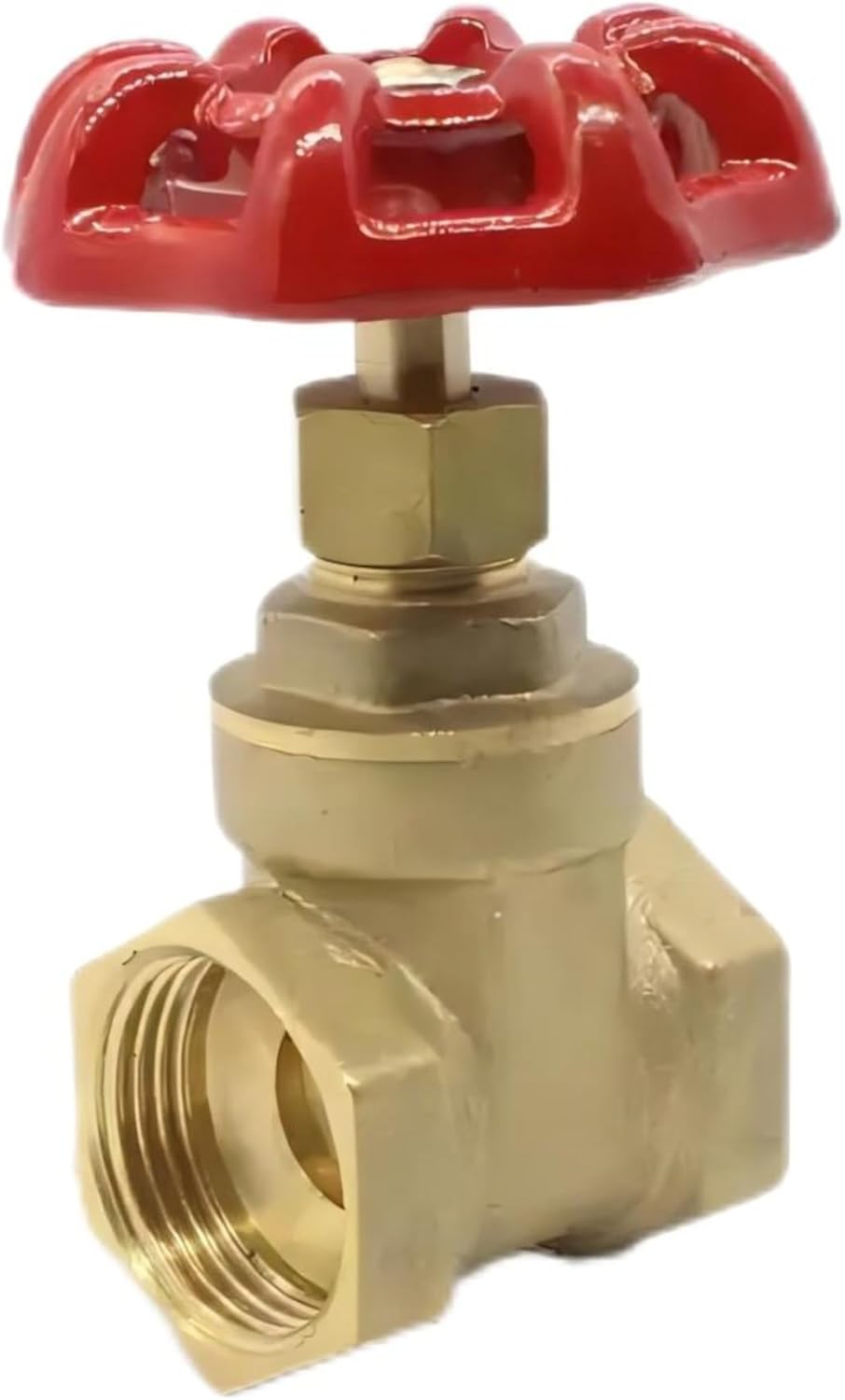 1-1/2inch Brass Manual Gate Valves Two Way Female Thread Gate Valve With Yellow Steel Handle wheel
