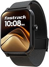 Fastrack New Limitless Classic|Large 1.91" Super UltraVU Display|Functional Crown|Highest 320x385 Pixel Resolution|SingleSync BT Calling|100+ Sports Modes|Metal Case Premium Smartwatch - Black Mesh