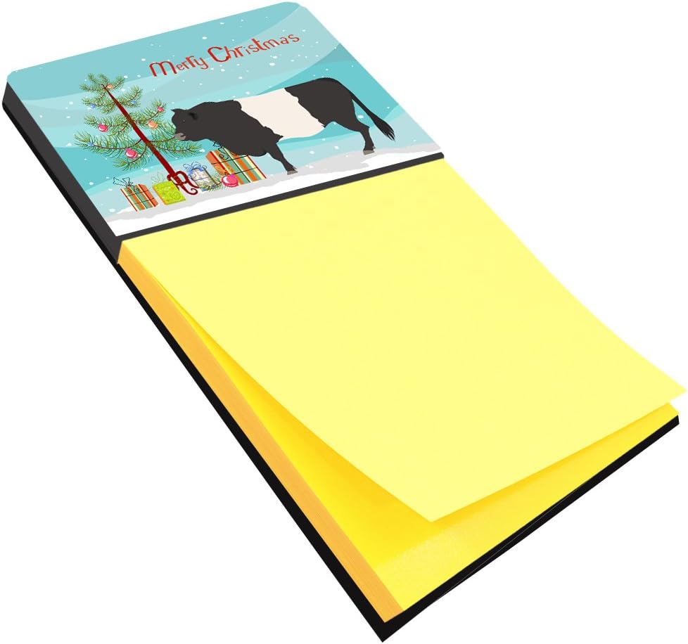 Caroline's Treasures Belted Galloway Cow Christmas Sticky Note Holder, Multicolor (BB9198SN)