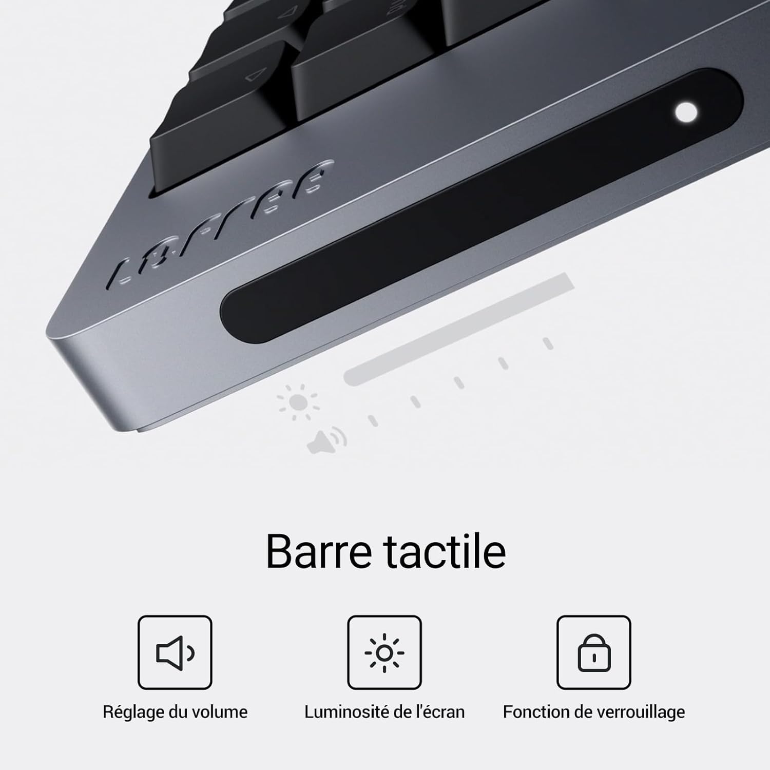 Flow2 Clavier mécanique à profil bas (disposition américaine) - Alliage d'aluminium avec commutateurs tactiles pulsés - Clavier sans fil rechargeable avec 3 modes de connexion pour Windows, MacOS