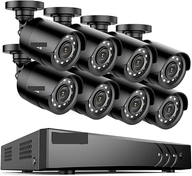 8CH 2MP HD Video Security System 5in1 5MP Lite H.265+ DVR with 8X TVI Smart IR Waterproof Outdoor CCTV Surveillance Camera4PCS