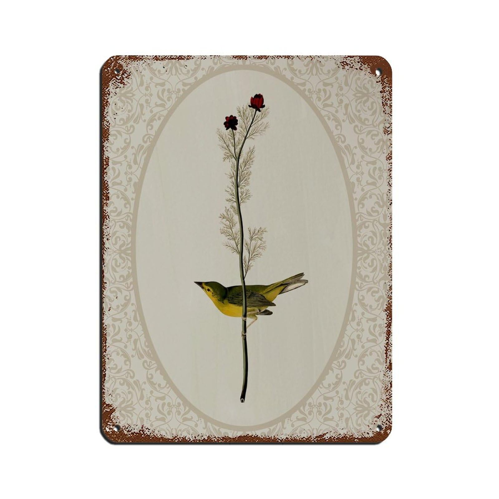 Peinture à l'huile vintage plante tableau en métal de qualité supérieure pour salon