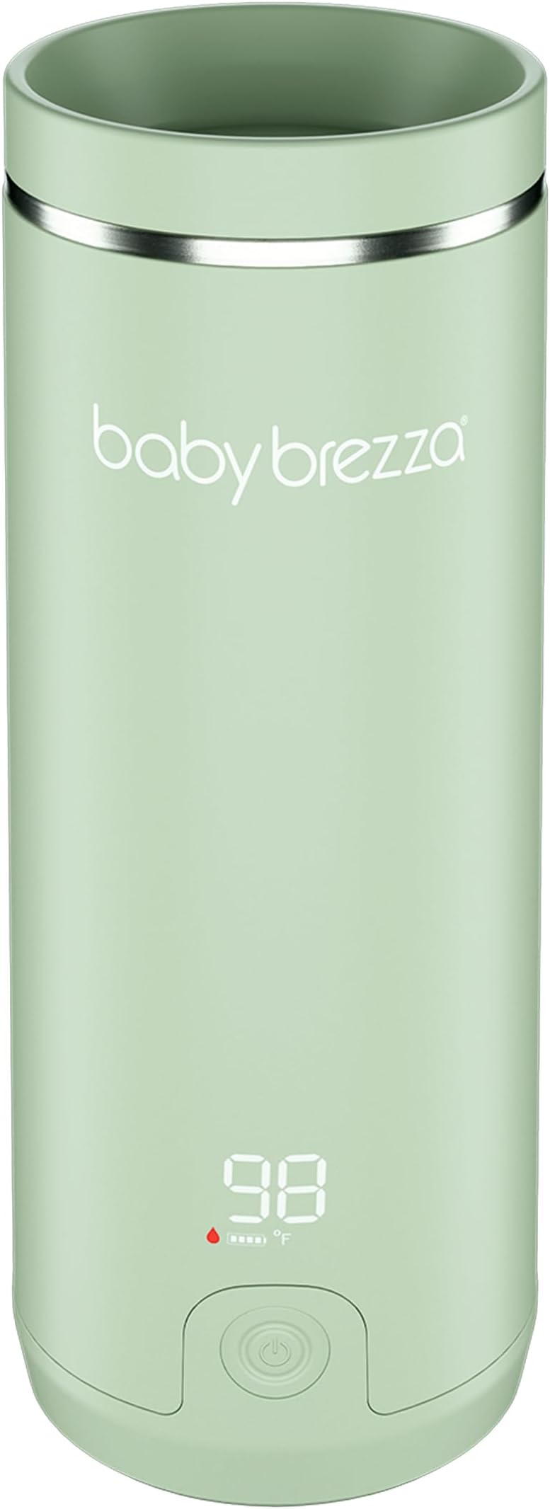 SuperFast Portable Bottle Warmer 3x Faster than Others, Travel Milk Formula Warmer with 4 Temperature Settings, 9oz Capacity, USB Rechargeable, Safe & Even Heating, No Adapters, Sage Green