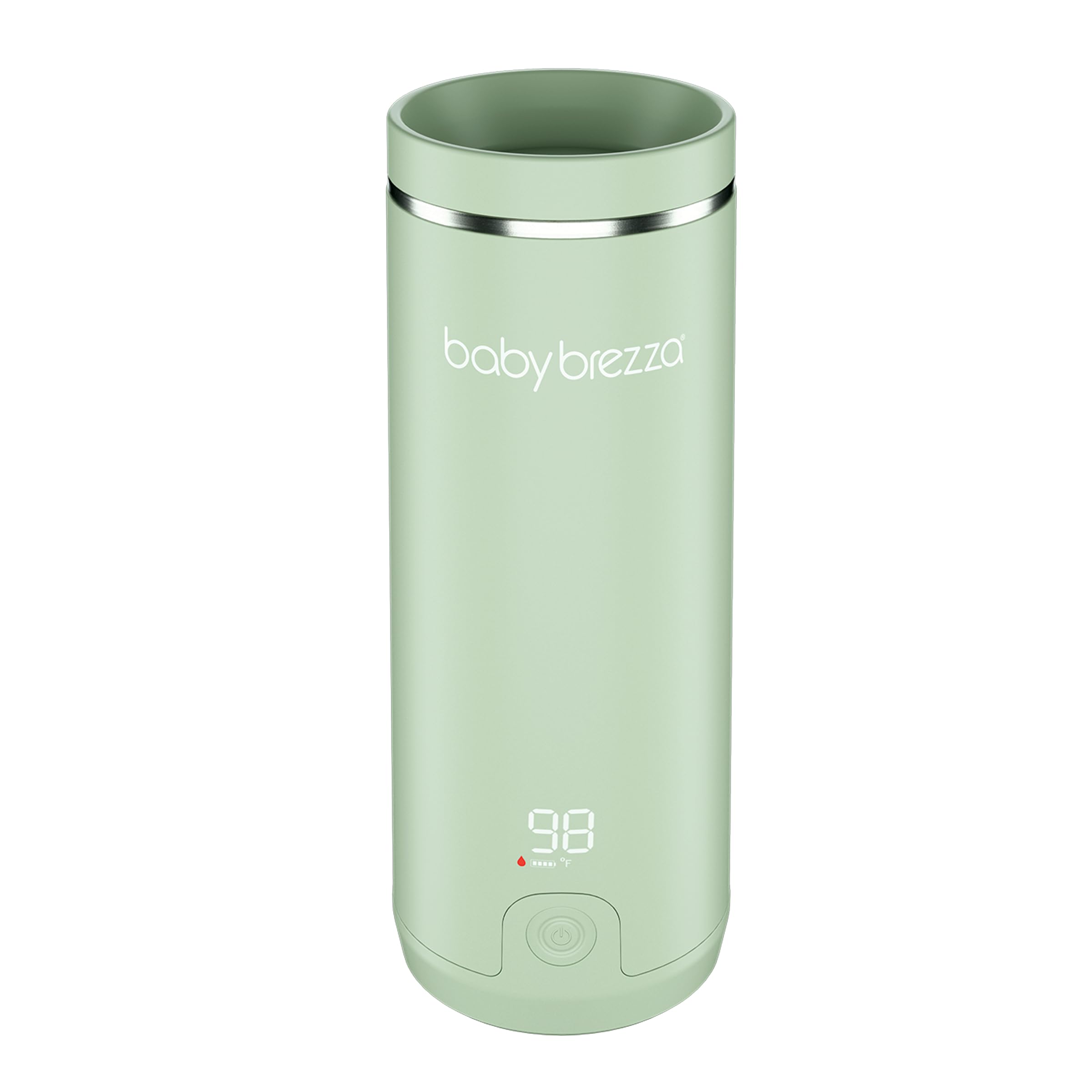 Baby Brezza Portable Warmer – 3X Faster Baby Bottle Warming - Travel Breastmilk and Formula Warmer - Safe, Even Heating - Up to 9oz - No Adapters, Green