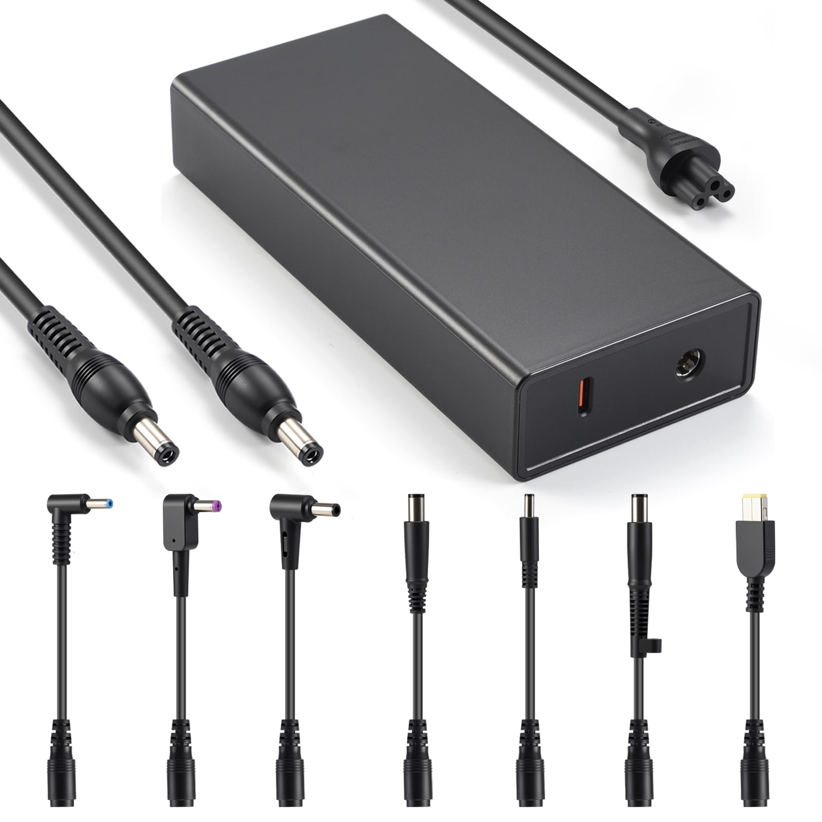 180W Cargador Universal para portátil Acer ASUS Lenovo HP DELL PC Alimentación Adaptador con Puerto USB-C PD de 20W Total 200W.