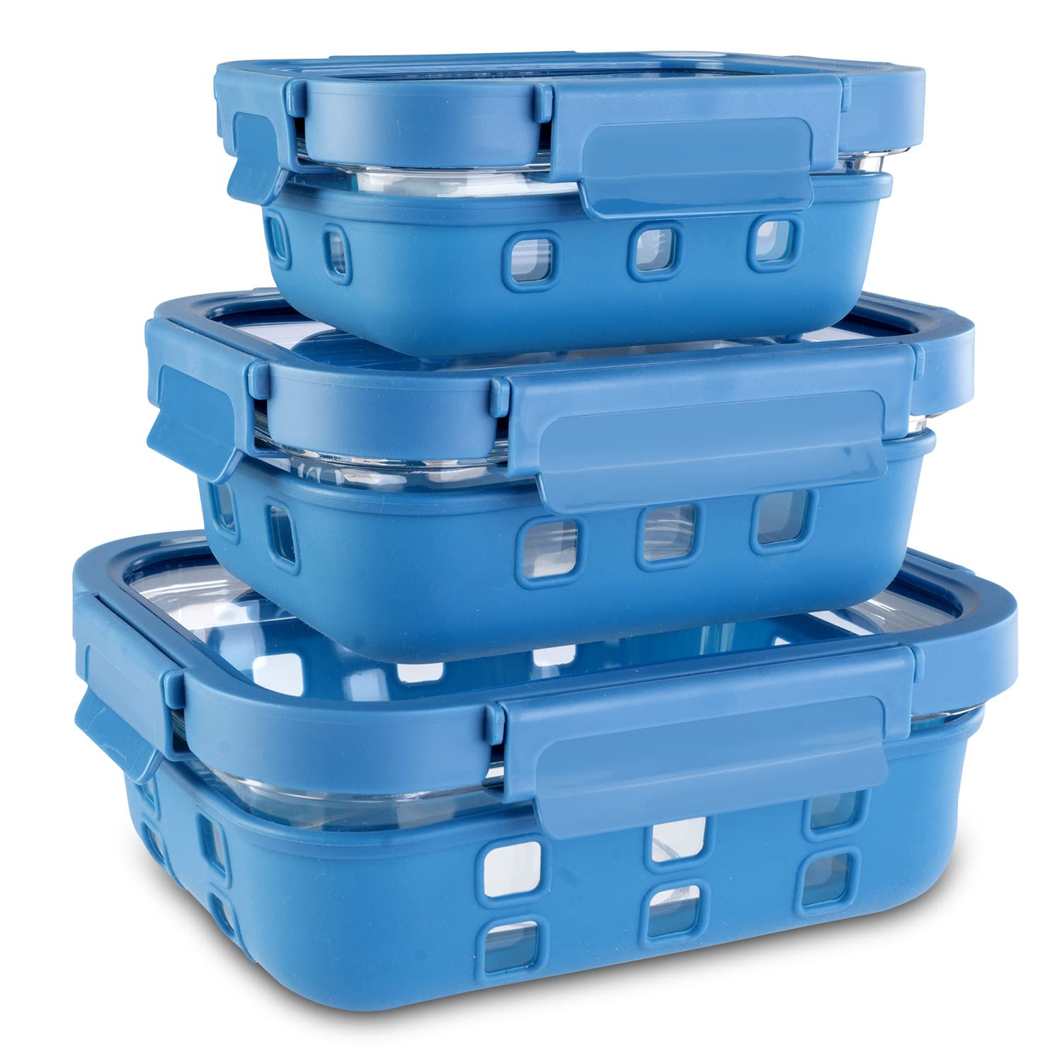 Buy AGARO Imperial Borosilicate Glass Containers with Silicone Sleeves