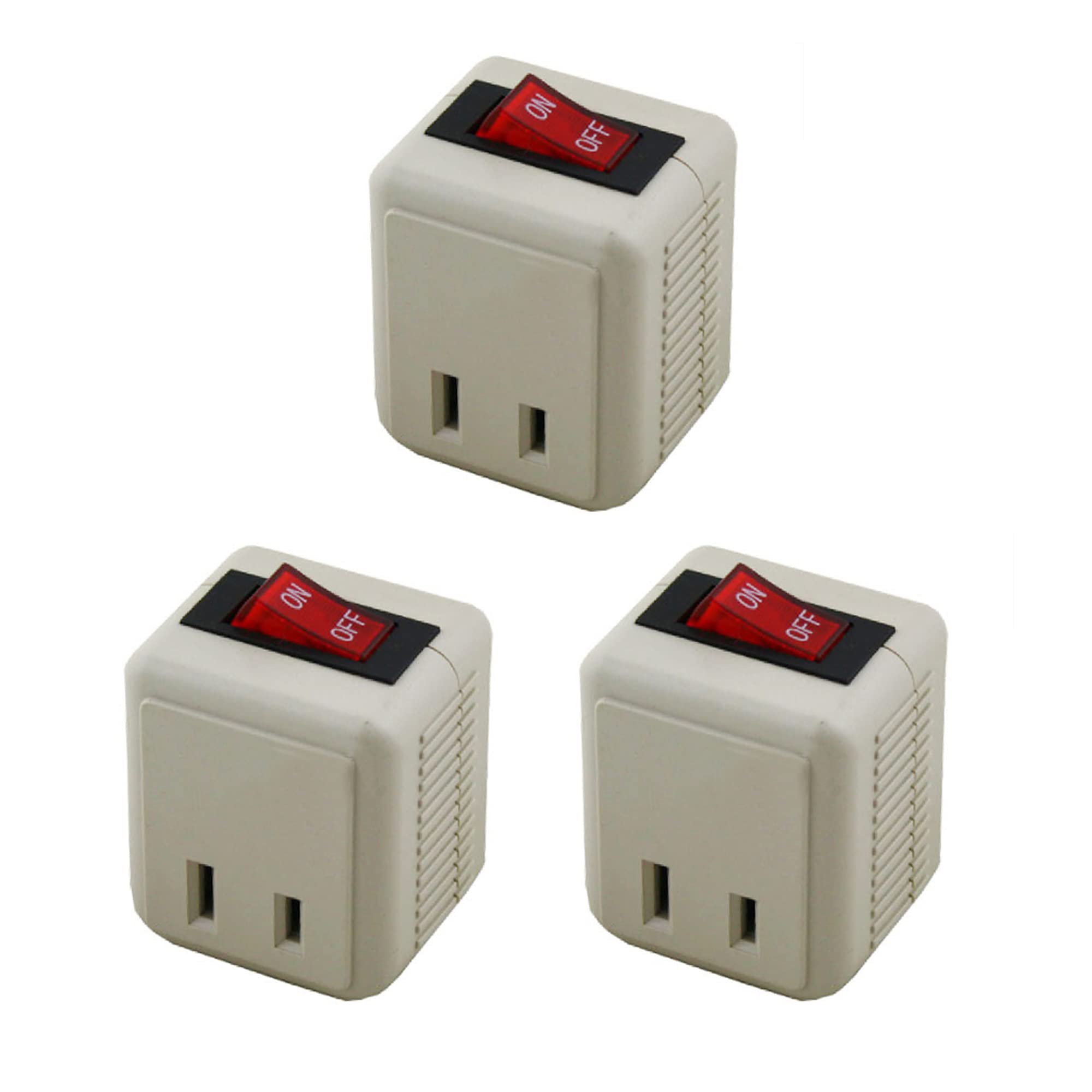 Snapklik.com : Wideskall 2 Prong AC Power Wall Plug On/Off Switch Tap ...