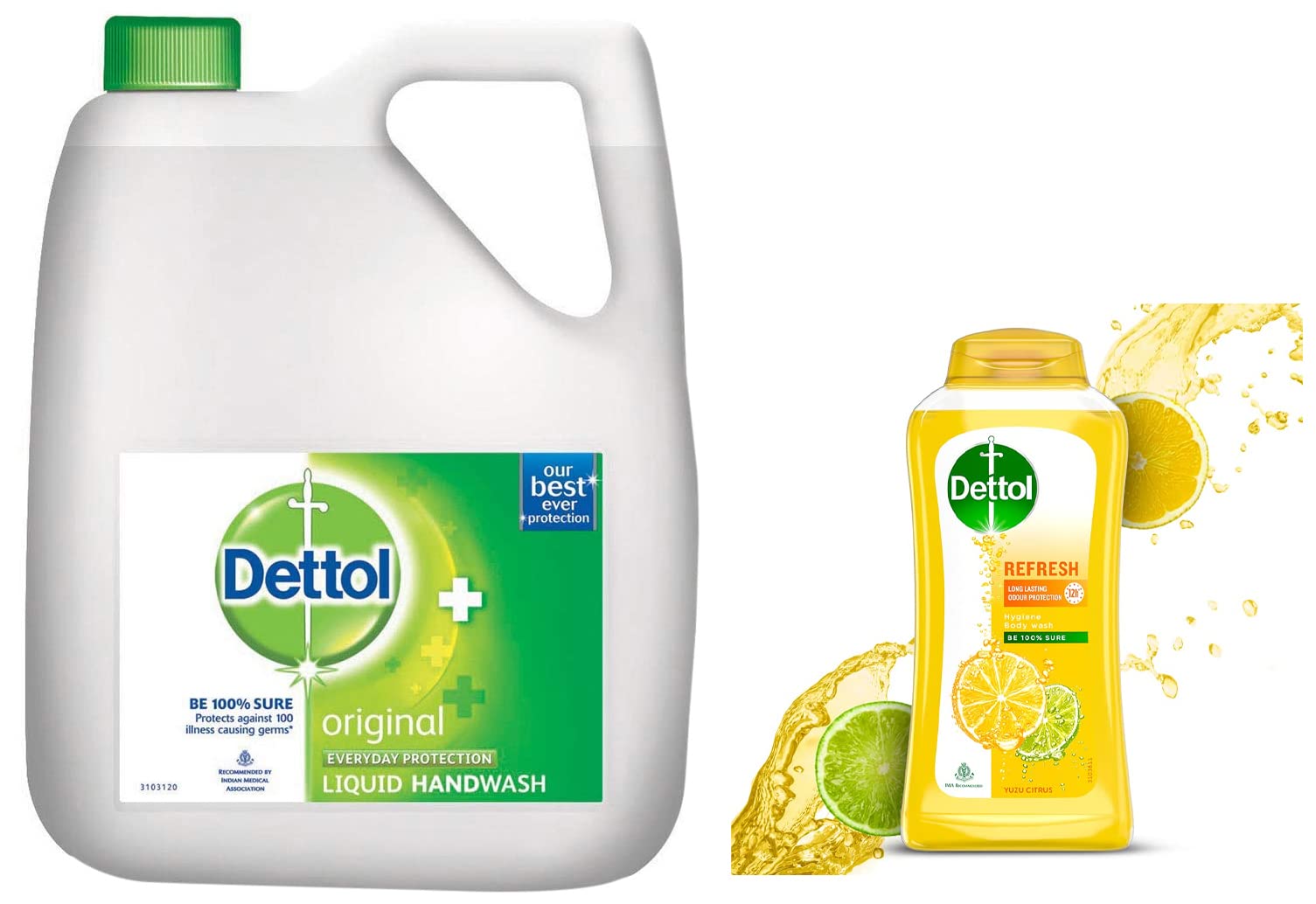 Dettol Original Germ Protection Handwash Liquid Soap Refill, 5L & Dettol Body Wash and Shower Gel for Women and Men, Refresh - 250ml | Soap-Free Bodywash | 12h Odour Protection-image-36