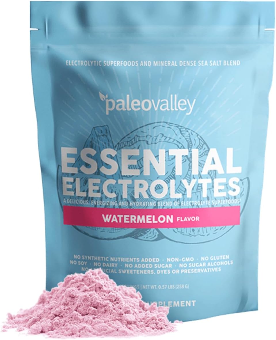 "Essential Electrolyte Powder Full Spectrum Watermelon Electrolyte Powder for Hydration, Energy