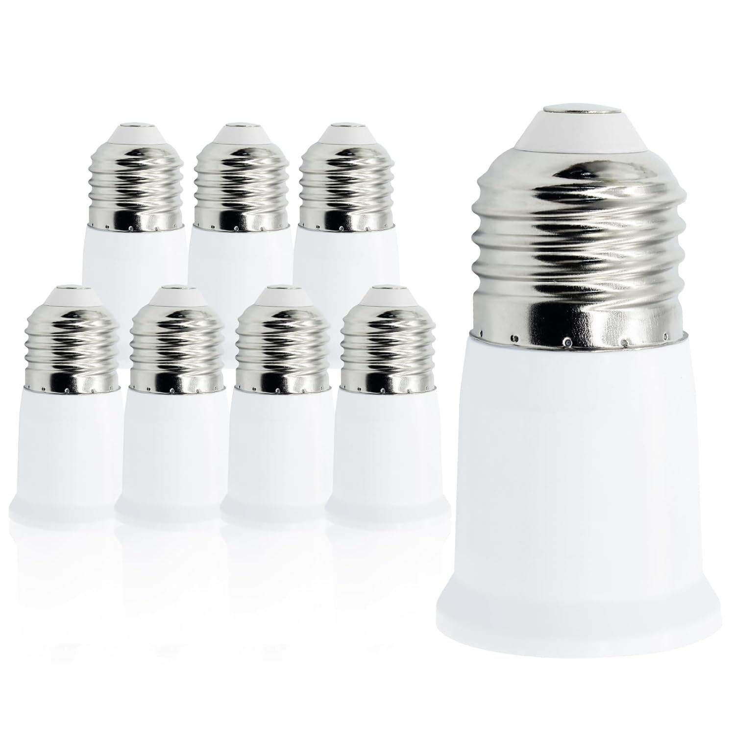 8 Pack E26 Socket Extender, 3CM/1.2 Inch E26 Light Bulb Extension Socket, Lamp Holder Adapter, Standard Medium Base Screw Converter