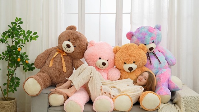 Amazon.com: Tezituor 52 Inch Giant Teddy Bear Stuffed Animal, Pink