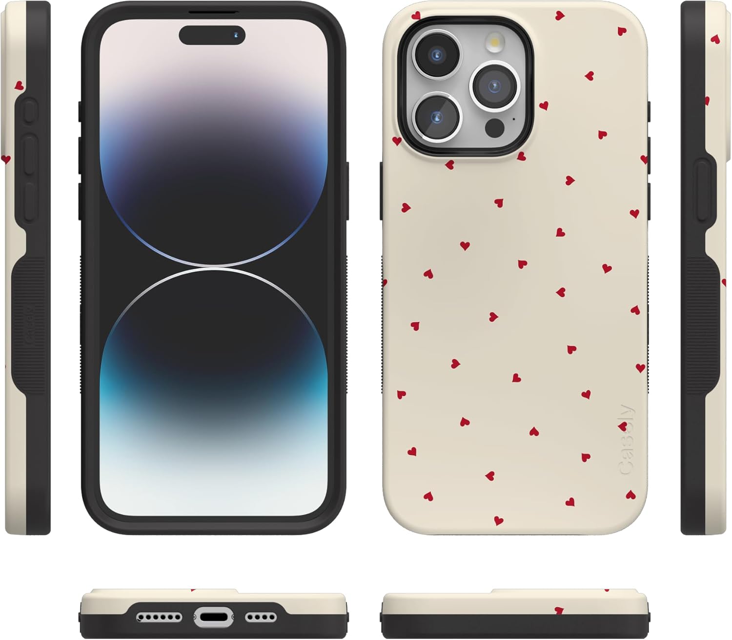 Casely iPhone 15 Pro Max Case | Be Mine | Tiny Hearts | Bold Protective Design | Compatible with MagSafe - Image 7