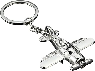 [CRNGYEAM] ファッショナブルな航空メタルキーホルダー | 荷物のキー、 バックパックのチャーム、 ディスプレイ用の詳細なプロペラ設計を備えたポータブル合金金属の職人技