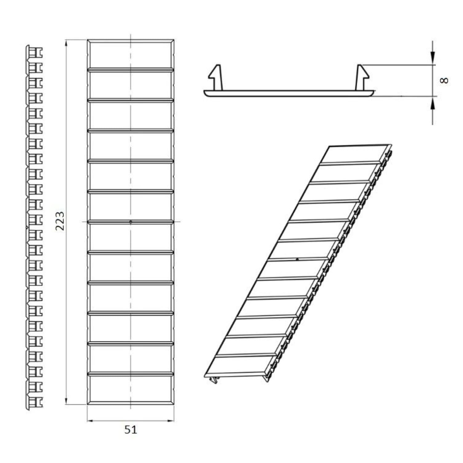Verschiedene 10 Stück Abdeckleisten Für Verteiler Für 12