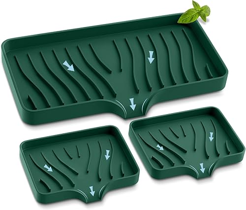 Soporte de silicona para jabón y esponja, organizador de fregadero autodrenante, organizador para baño o cocina