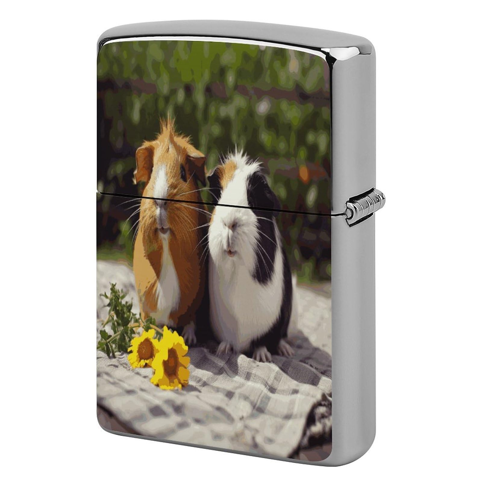 Btcowzrv Style Guinea Pigs Funny Metal Lighter Case Sleeve Cover Holder