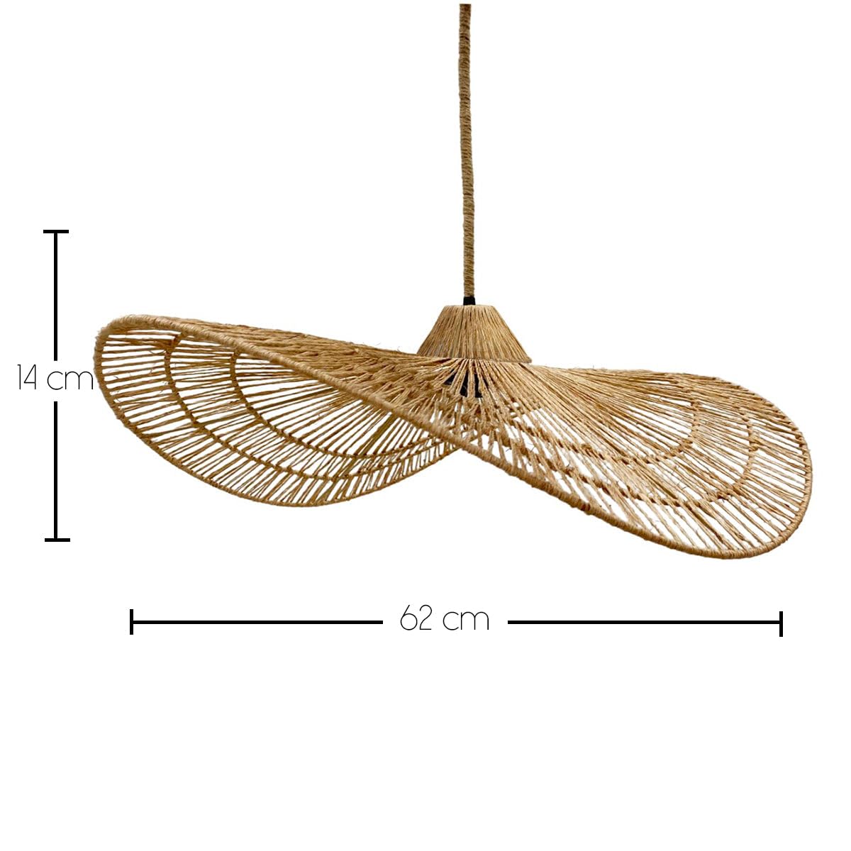 Lampada a sospensione per esterni MARBELLA OUTDOOR CAVO in iuta naturale stile bohémien 5m di lunghezza del cavo
