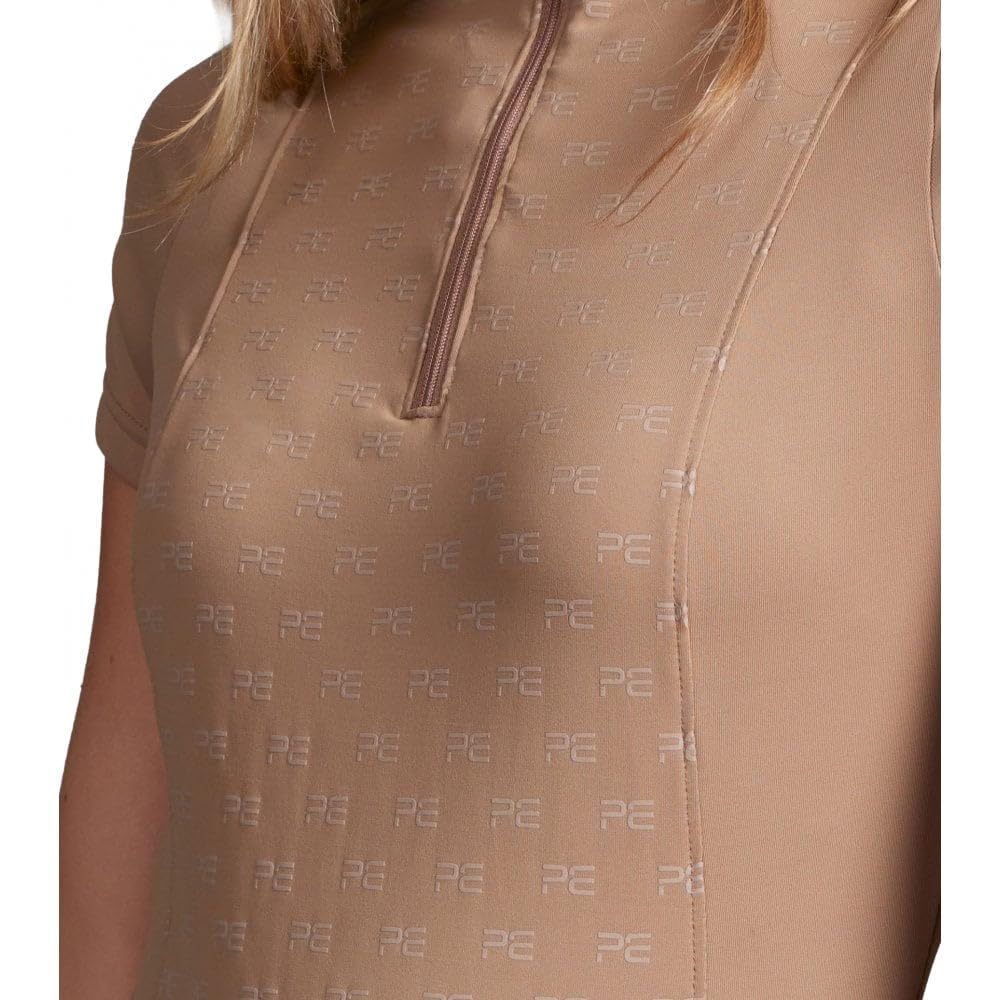 Premier Equine Valerius - Camiseta de manga corta para mujer, color latte