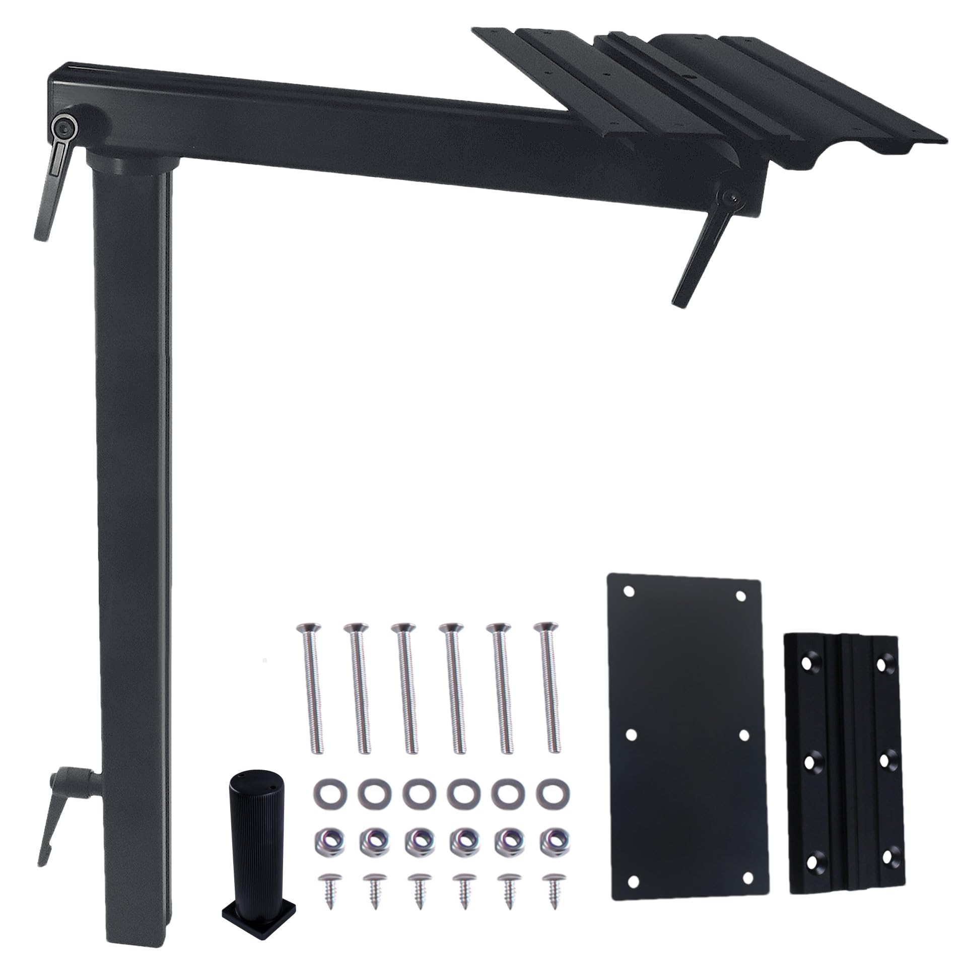 Abnehmbare Tischbeine aus Aluminium, 360 Grad drehbar und verstellbar, Tischbein Halterung für DIY Möbel, Wohnmobil, Caravan, Boot, Yacht, Sofa und Wand（nur Tischbein）