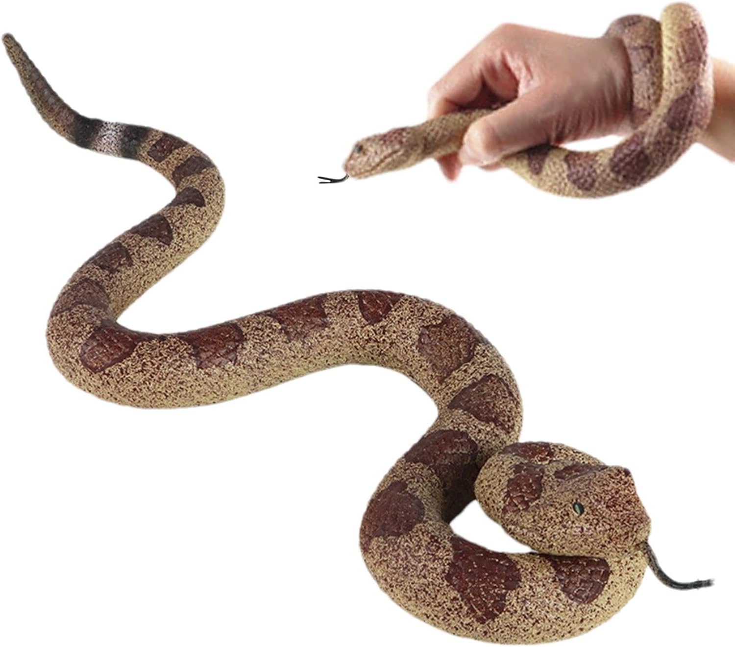 SUPER TOY Snake Toy for Kids Realistic Rubber Prank Fake Snake for Fun Scary Toys for Parties and Decorations