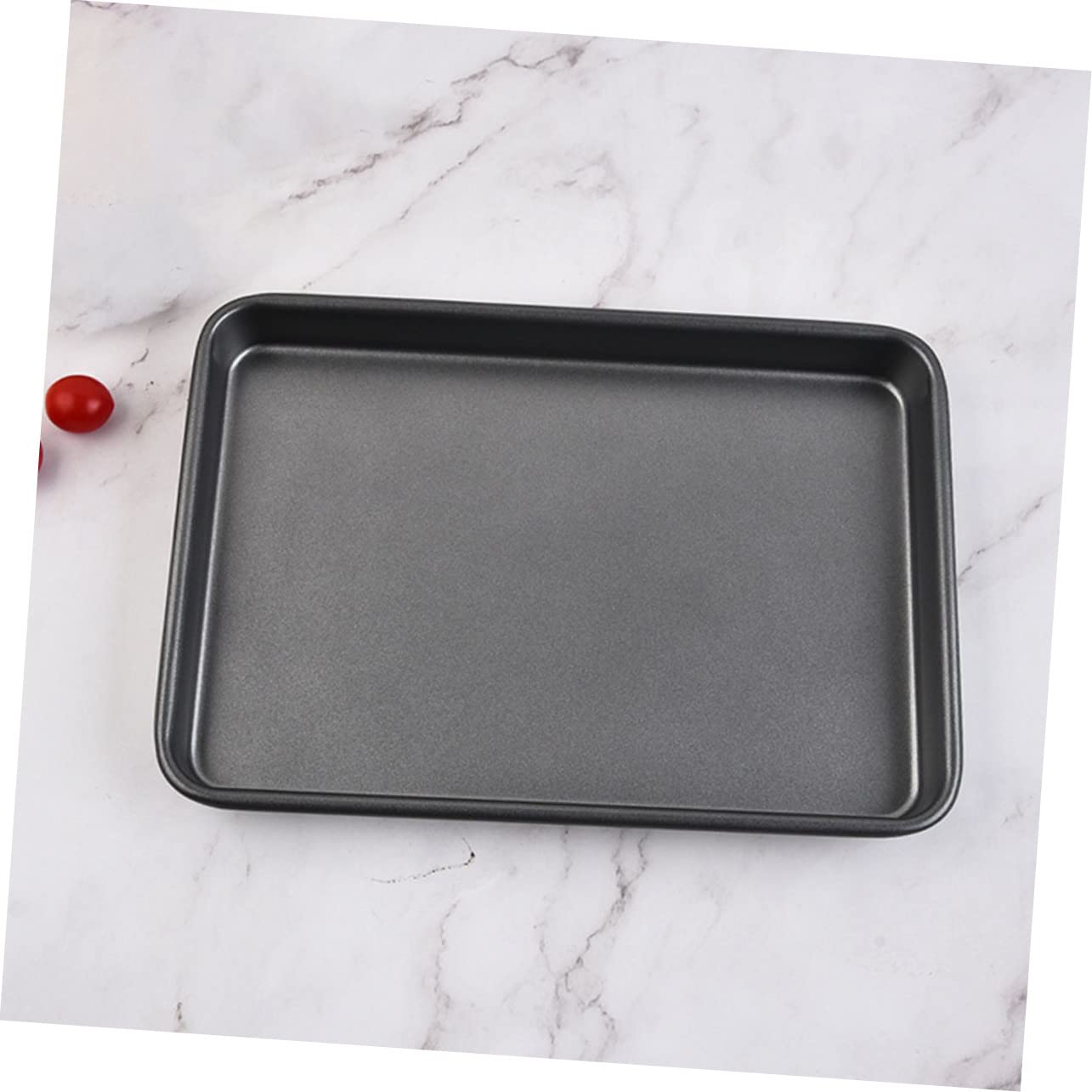 Zerodeko Plaques de Cuisson Antiadhésives Faciles à Nettoyer Rectangulaires, Lot de 2, en Acier au Carbone Noir, pour Pain et Gâteaux, la Cuisine Maison