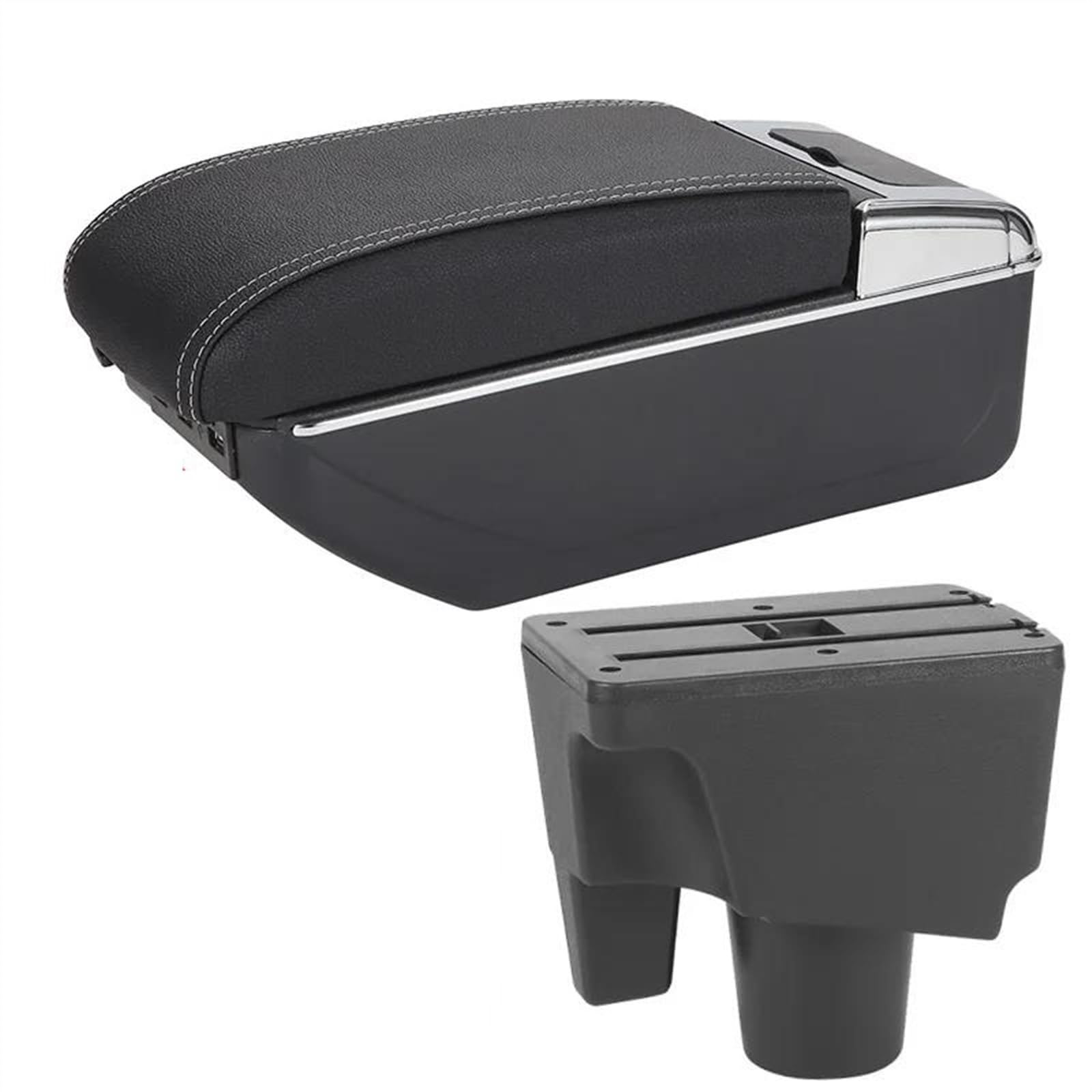 Ysdsls B3 Black White 7Usb Car Armrest Box Storage Dedicated Retrofit Parts Interior Accessories For Prius C For Aqua