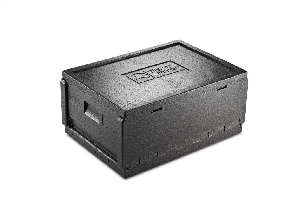 Thermohauser EPP-Thermobox Vario - Contenitore termico universale con coperchio, 71,5 l, colore: Nero