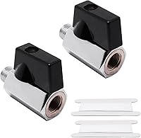 YuGtcen 2-Pack 1/8" Brass Mini Ball Stopcock Valve - NPT Female x Male Shut-Off for RV Shower, Kitchen, Bathroom