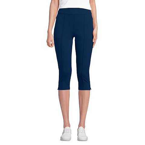 Lands End Womens Starfish High Rise Pintuck Capri Pants