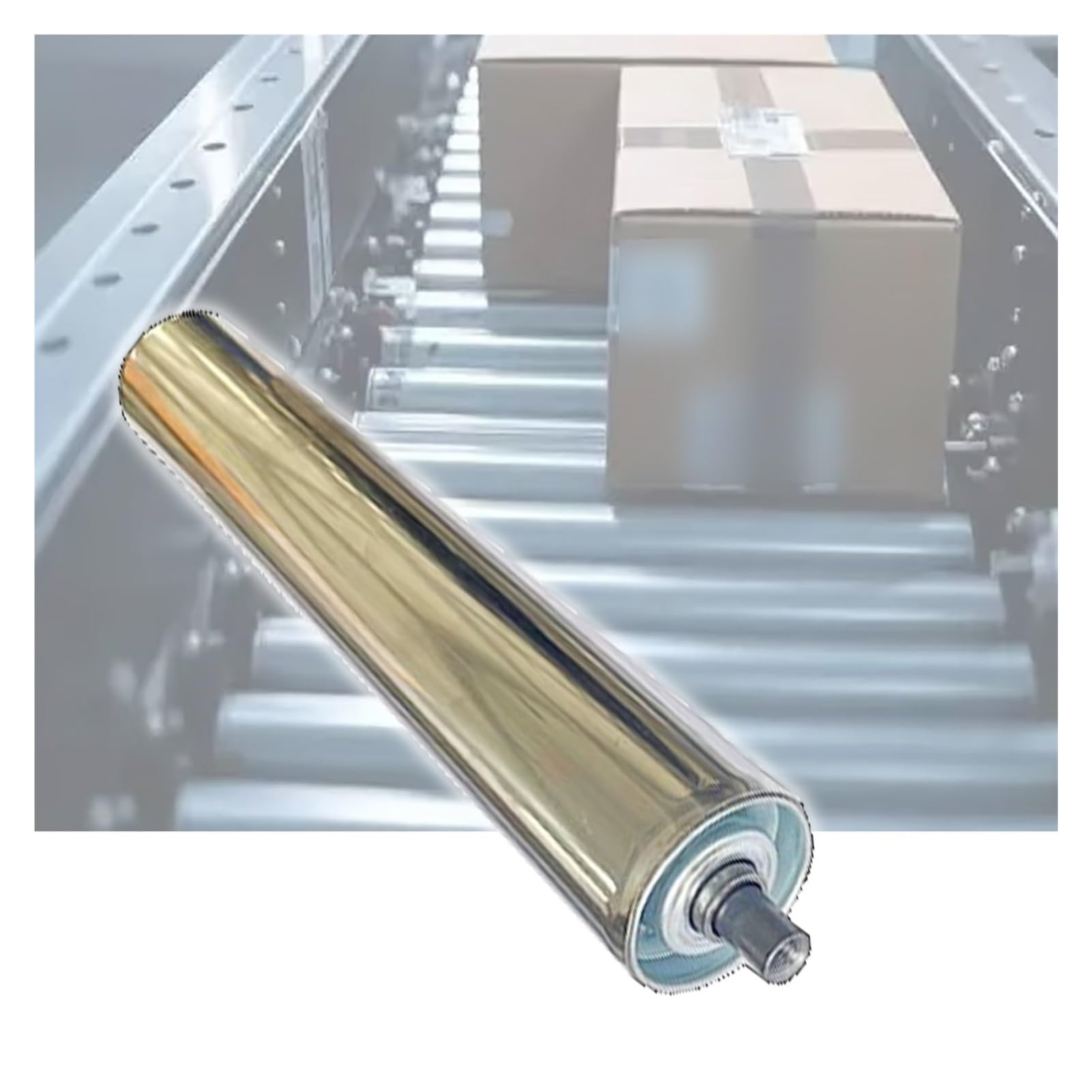 Rulli di ricambio per trasportatori industriali non alimentati, in acciaio inox, 300 mm, per un facile montaggio fai da te in fabbriche e magazzini (diametro 38 mm)