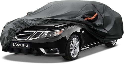 Kayme Funda de automóvil de 7 capas para Saab 9-3 Sedan (1998-2001), impermeable para todo tipo de clima, cubierta exterior completa, protección