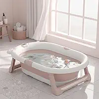 Banheira Oval Minimalista Infantil Premium com Termômetro para Bebê Lançamento 2026