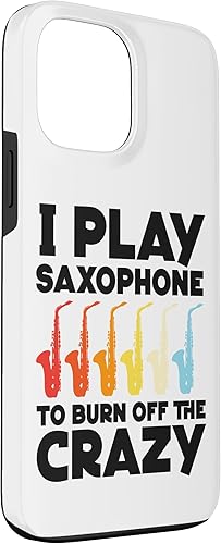 Miniatura 3 de iPhone 13 Pro Max Saxofón I play saxofón para quemar el estuche loco