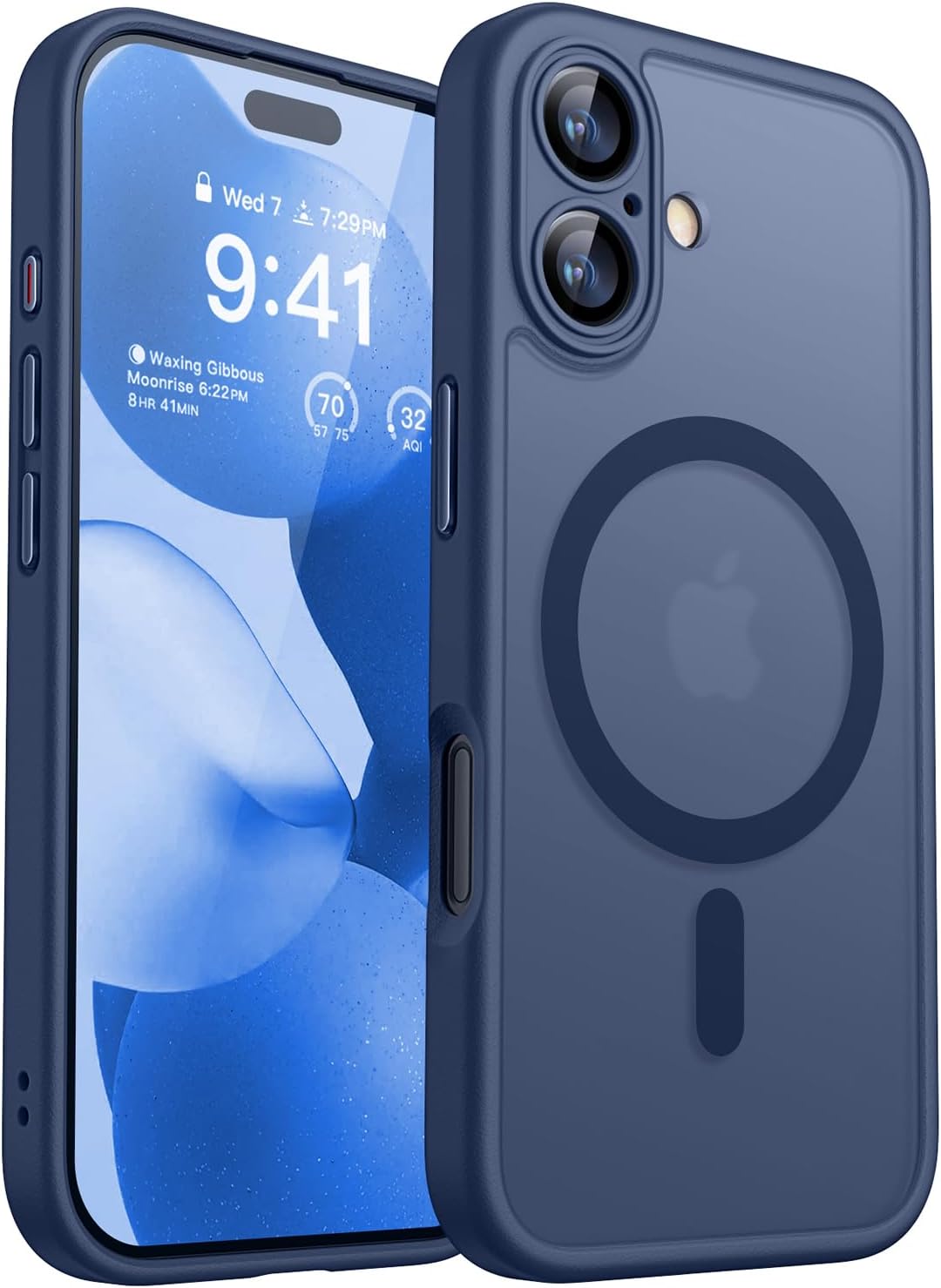 Product image of CANSHN für iPhone 17 Hülle mit Kameraschutz für Magsafe (TOP Militärschutz & Magnetkraft) Extrem Haltbarkeit Hülle iPhone 17 Case Stoßfest, Dunkelblau