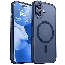 CANSHN Cover Magnetica per iPhone 17(6,3 Pollici), Compatibile con MagSafe, (Protezione Completa Della Fotocamera), Custodia Traslucida Opaca Protettiva Sottile Antiurto,Blu Profondo