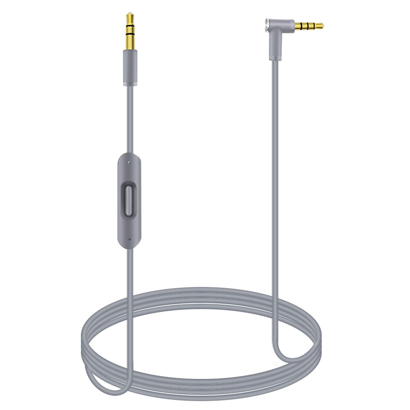 SINDERY Replacement Audio Cable Cord Wire with in-line Microphone and Control Compatible with Beats by Dr Dre Headphones Solo/Studio/Pro/Detox/Wireless/Mixr/Executive/Pill (Grey)