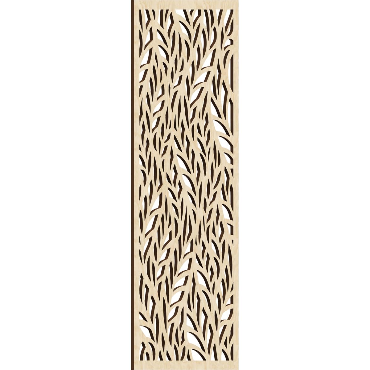 Ortonville Decorative Pierced Fretwork Wood Wall Panels, 17 3/8"W x 44 3/8"H x 3/8"T, Birch