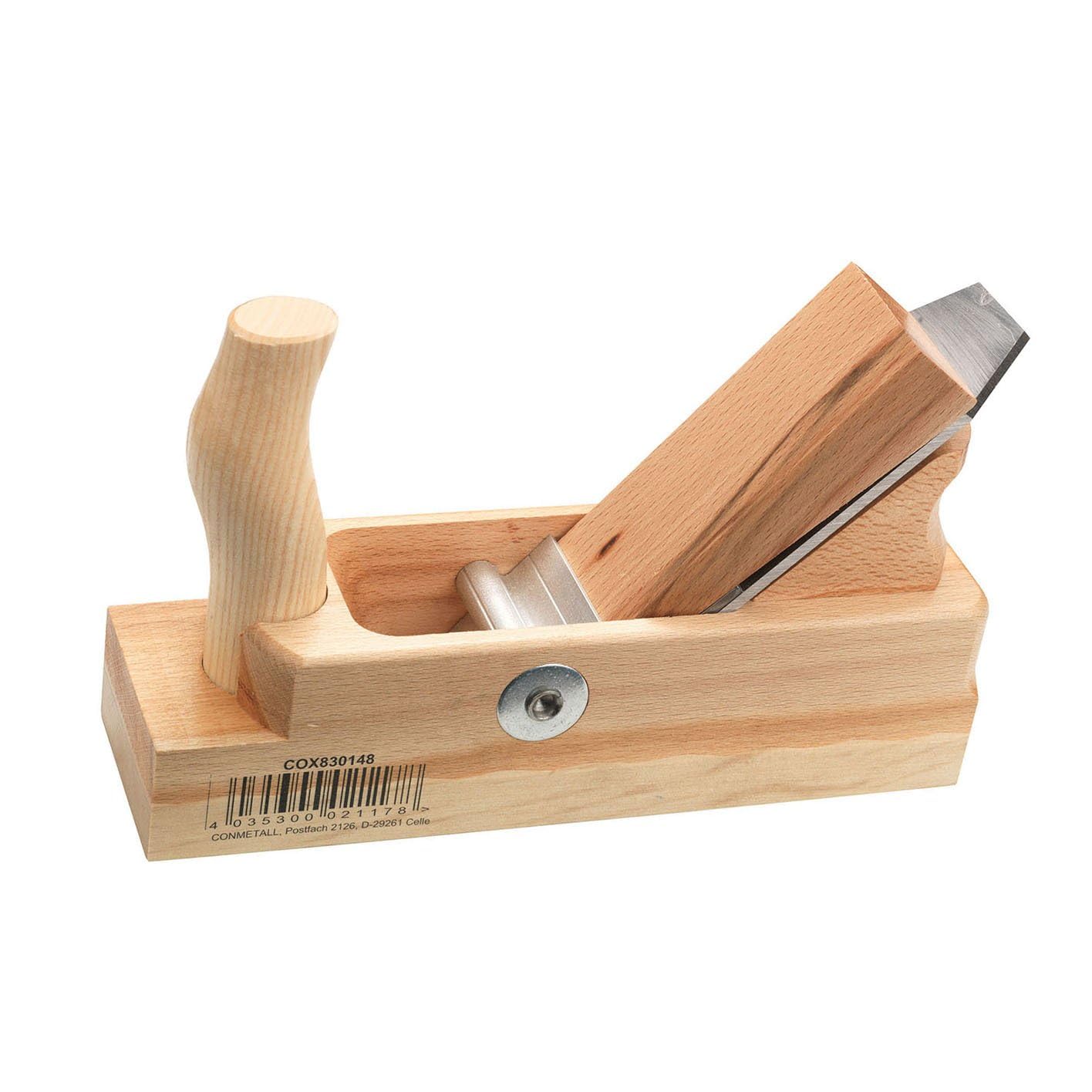 Pialla Manuale per Legno in Faggio, Strumento da Falegname per Lavorazione del Legno con Lama in Acciaio, Alta Precisione e Facile da Usare, Doppia 48 mm.
