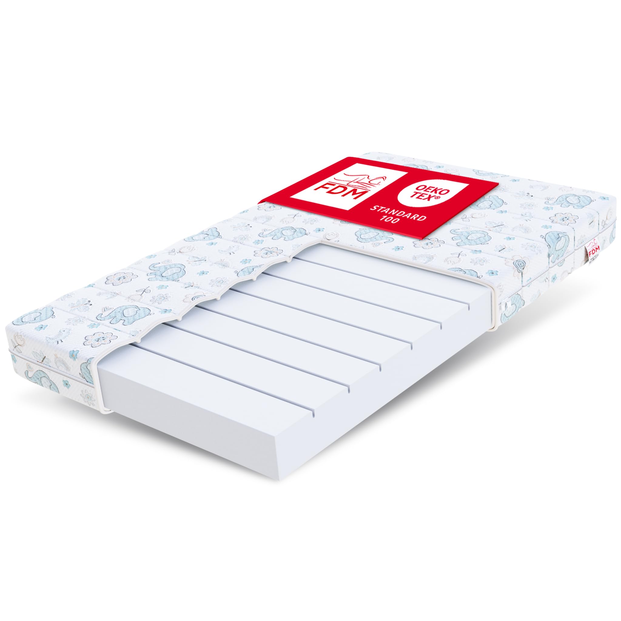 FDM Melody Matelas 90 x 180 cm Mousse à Mémoire de Forme Épaisseur 10 cm Fermeté H3 Matelas à Deux Faces Oeko-TEX Hypoallergénique Housse Lavable Dumbo