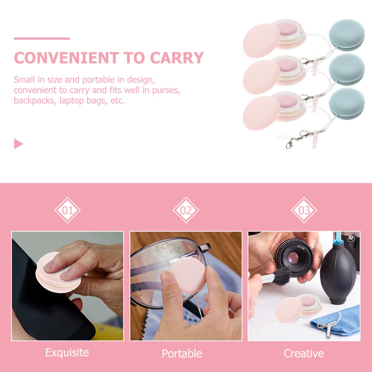 Healeved 30piezas Paquete De Paños Limpiadores De Pantallas Forma De Macaron De Limpieza De Microfibra Para Gafas Teléfonos y Laptops Sin Rayones Ni Manchas Para Uso Diario