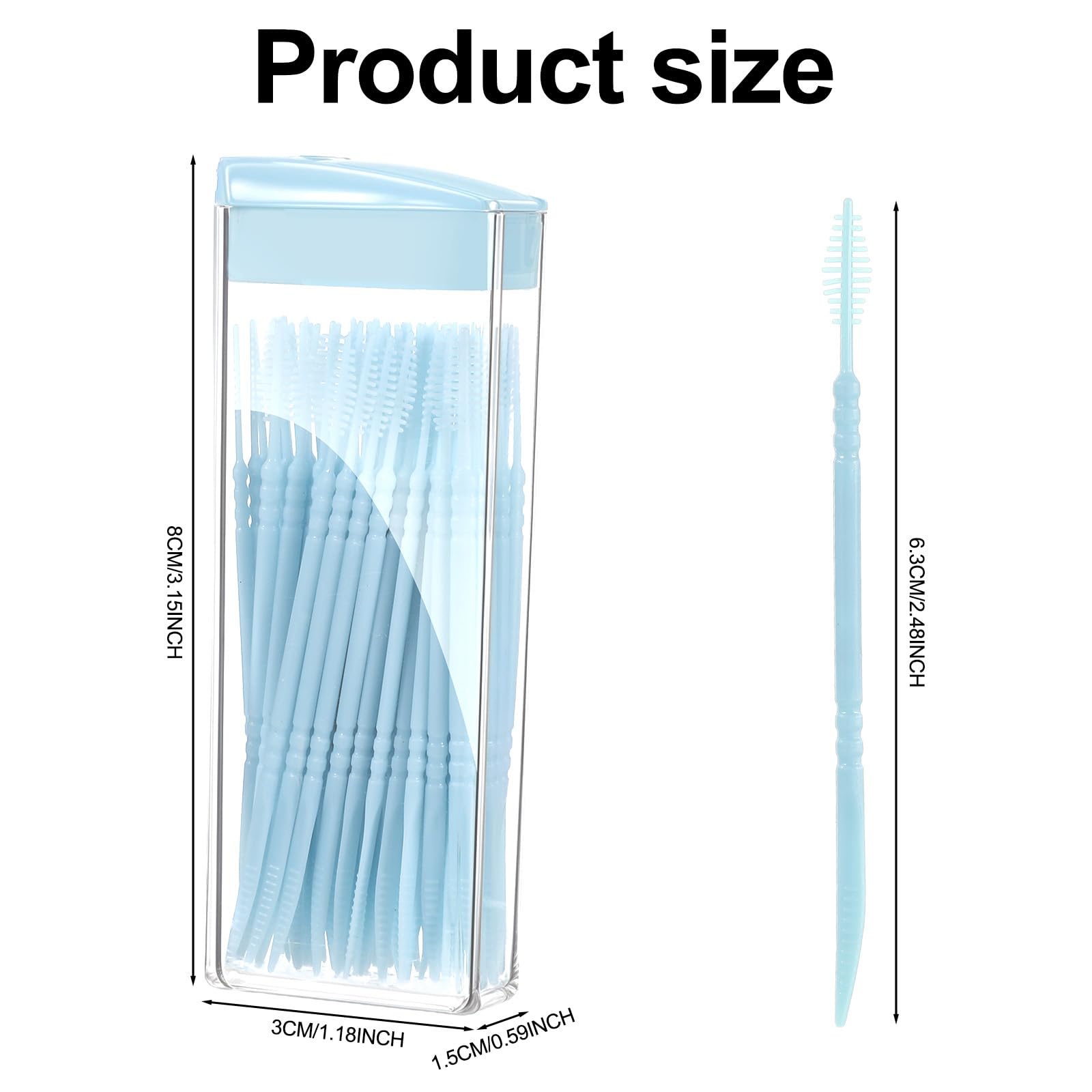 Cure dents plastique double tête fil dentaire brosse interdentaire portable boîte 240 pièces
