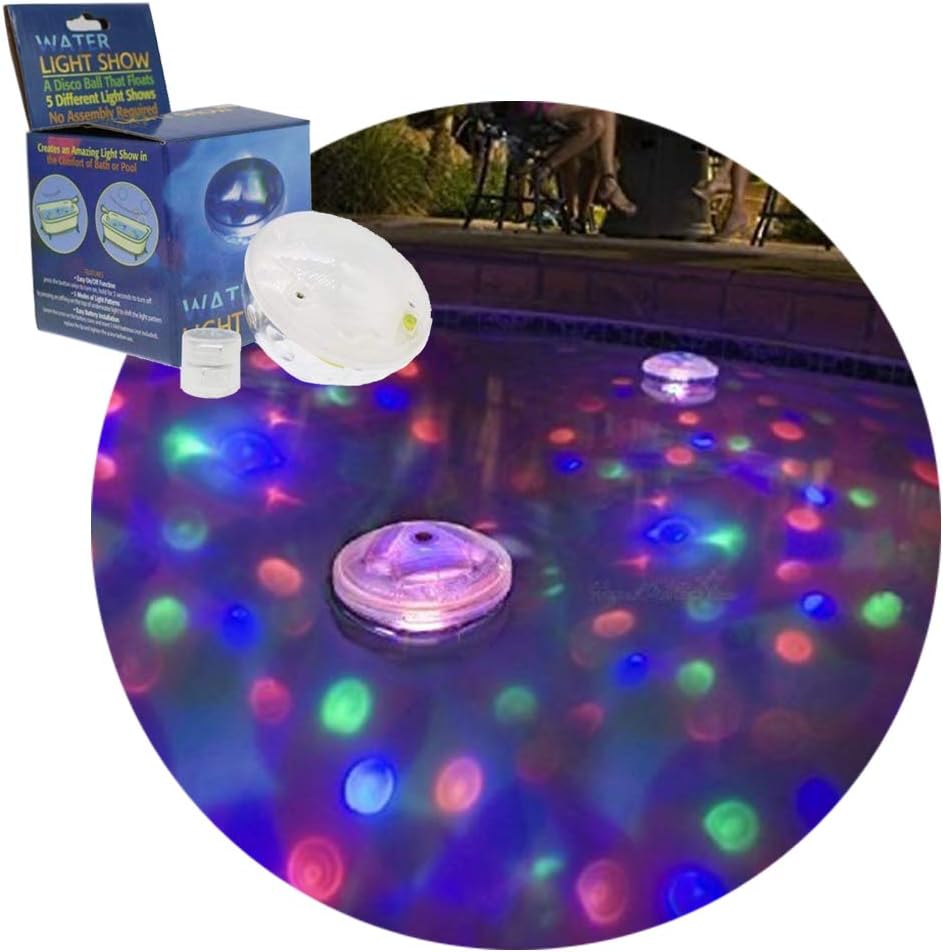 Waterproof LED Swimming Pool Light Different Lighting Color Multiple Modes, Floating in The Water Underwater Night Light Show Disco Party, Swimming Pool, Baby Bath
