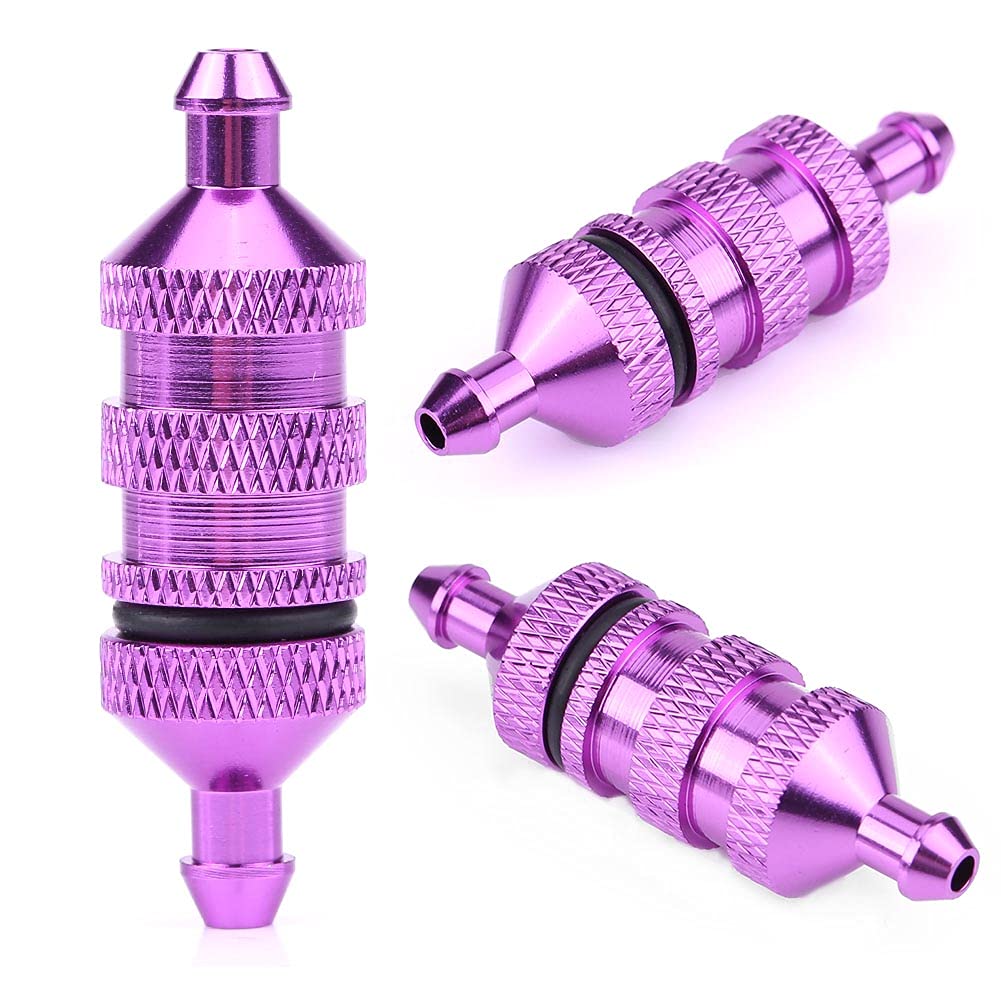 Oil Fuel Filter, RC Car Fuel RC Car Fuel Filter, RC Fuel RC Engine RC Fuel for 1/8 1/10 Scale RC Model Car (Purple)
