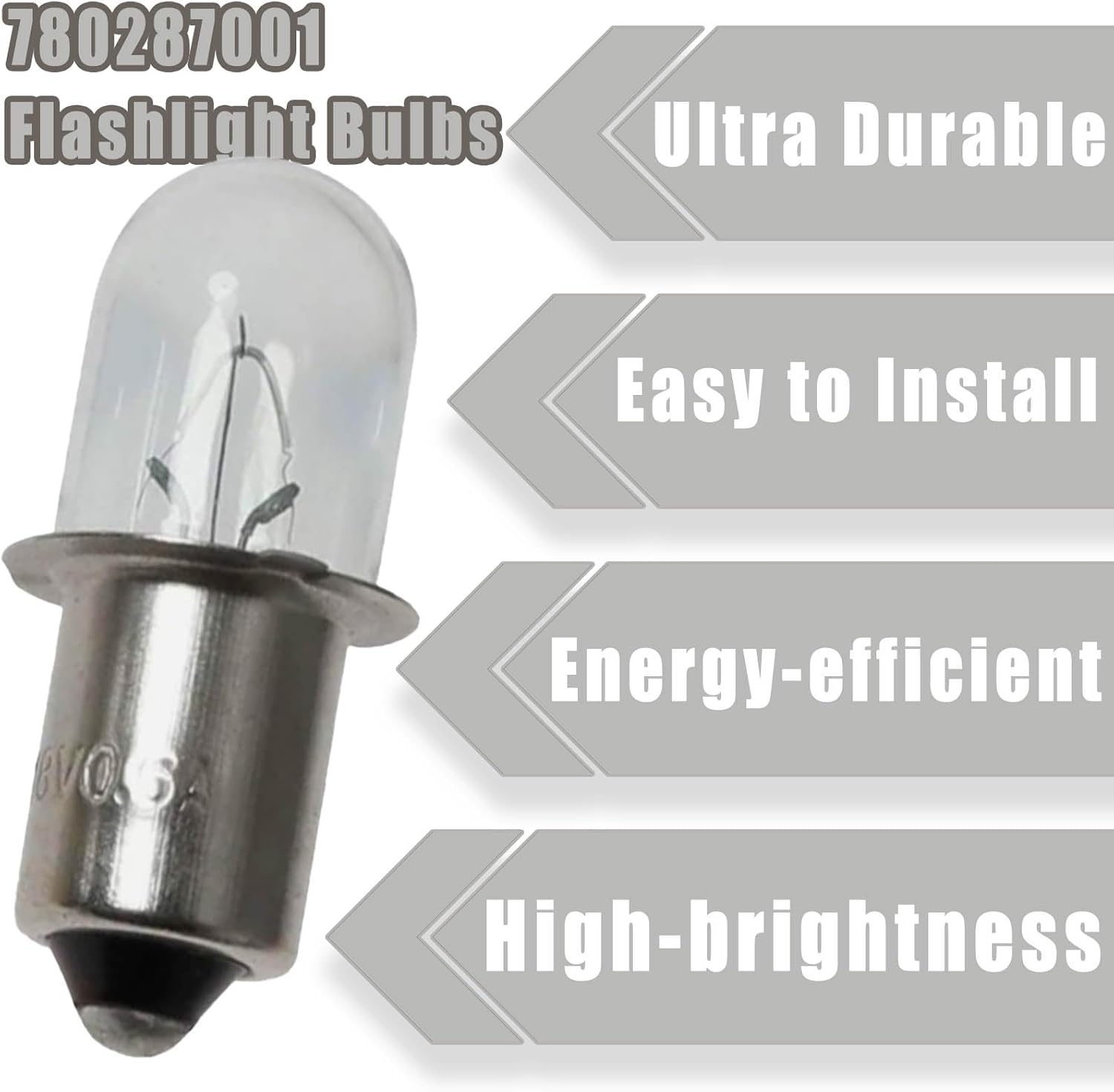 780287001 Ry-OBI Light Flashlight Bulbs Replacement Bulbs Compatible with Ry-OBI-Ridgid 18V Flashlight P704 P703 P700 2PCS