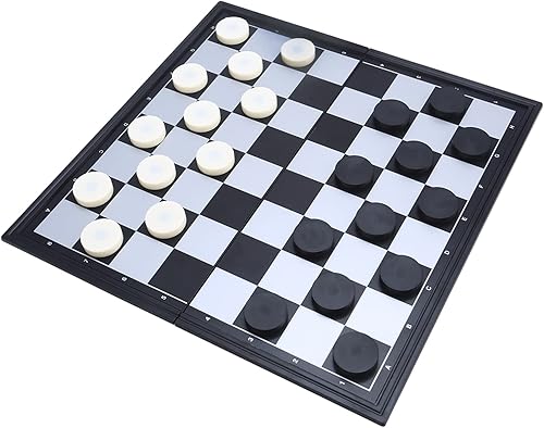 Miniatura 4 de Juego de mesa de backgammon magnético 3 en 1 con tablero plegable de 12.5 pulgadas para niños y adultos (Ajedrez oro y plata)