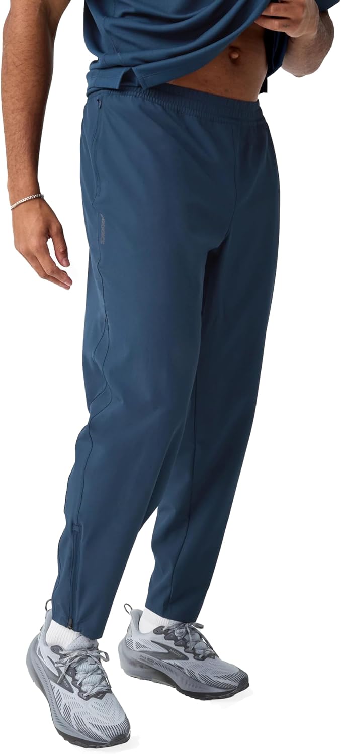 Brooks Men’s Canopy Pant, Water-Resistant Running Pants with UPF 50+ Sun Protection, 4-Way Stretch & Reflective Details